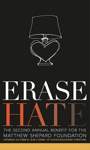 The poster Kelsey and I made for tomorrow's Erase Hate event at 18467 Coastal Highway Lewes, DE